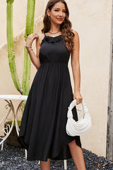 Solid Color Sleeveless Casual Dress