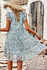 Fashion Floral Print Casual Mini Dress