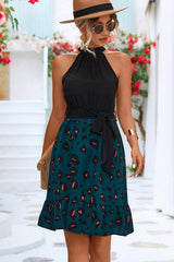 Fashion Printed Patchwork Mini Dress