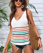 Striped Knitted Vest