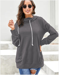 Women Loose Long Sleeve Hooded Hoodie