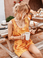 Tie Dye Lace-up Jumpsuit Rompers Loungewear