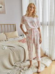 Tie Dye Lace-up Jumpsuit Print Loungewear Rompers