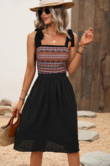 Bohemian Printed Patchwork Sleeveless Casual Dress