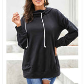 Women Loose Long Sleeve Hooded Hoodie