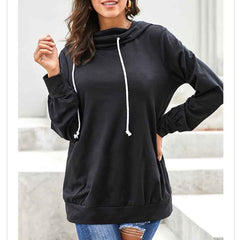 Women Loose Long Sleeve Hooded Hoodie