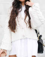 V-neck Knit Single-breasted Sweaters Cardigans Outerwear