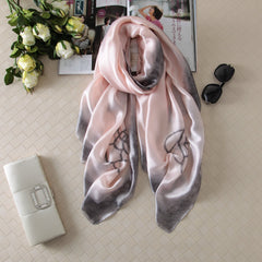 Vogue Silkly Scarf for Women Lightweight Floral Shawl Wraps Holiday Scarf Gift Scarves Women