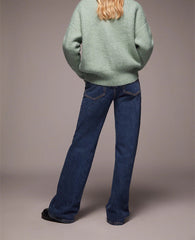 V-neck Single-breasted Knit Oversize Cardigans