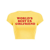 Best Ex Girlfriend Y2K Baby Tee Crop Top