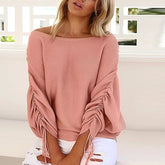 Women Casual Vogue Long Sleeve Loose O-Neck Sweater Tees T-Shirts