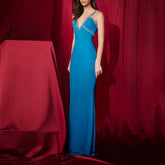 Helen Spaghetti Strap V Neck Maxi Dress