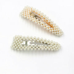 Vintage Faux Pearl Wrapped Hairpins Gold/Silver Metal Alloy Hair Clip