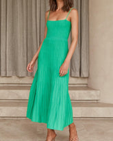 Stretch Ribbed Suspenders Knit Bodycon Maxi Dresses