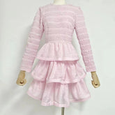 Gertrude Long Sleeve Layered Ruffle Mini Dress