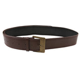 Stitch contrast buckle PU leather belt