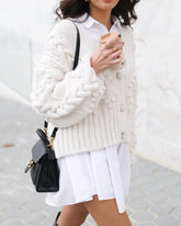 V-neck Knit Single-breasted Sweaters Cardigans Outerwear