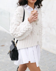 V-neck Knit Single-breasted Sweaters Cardigans Outerwear