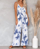 Tie Dye Jumpsuit Strapless Rompers
