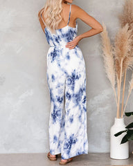 Tie Dye Jumpsuit Strapless Rompers