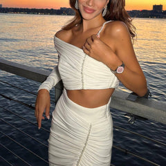 Tess Embellished Knot Front Maxi Skirt Set