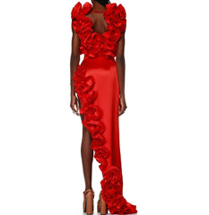 Sheila Flower Frilled One Piece Swimsuit and Skirt