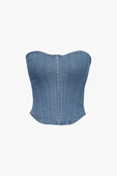 Denim Corset Top