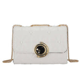 Women's Bag New Soft Leather Texture Shoulder Bag Korean Edition Trendy Crossbody Bag Fashion Lingge Chain Women's Square Bag