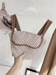 Alianna Checkered Pattern Fitness Outfit