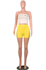 Sexy Crop Top And Shorts Two Piece Set Tracksuit Women Twotwinstyle 2 piece Sets