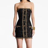 Lorrie Bustier with Embroidered Sequin Dress