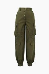 Flap Pocket Cuffed Cargo Pants