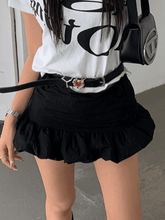 High Waist Bud Lantern Skirt