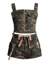Emely Street Camo Print Ripped Short Set