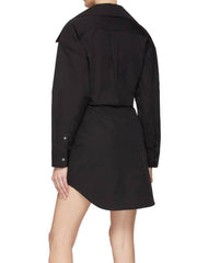 Amaya Crystal-Embellished Cotton-Poplin Shirt Dress