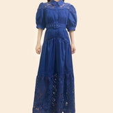 Katie Belted Embroidered Accent Maxi Dress