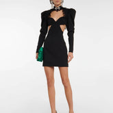 Rihanna Cut Out Long Sleeve Mini Dress