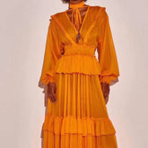 Whitney Long Frill Maxi Dress