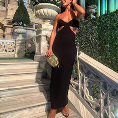 Zelda Strapless Hollow Out Maxi Dress