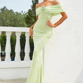 Molly Off Shoulder Solid Maxi Dress