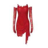 Ashley Strapless Lace-Up Mini Dress