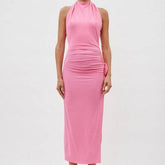 Cataleya Floral Embellished Backless Midi Dress