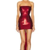 Eden Sequined Strapless Mini Dress