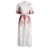 Lara Floral Patchwork Lace Maxi Dress