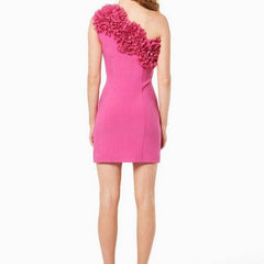 Mindie Privé One-Shoulder Mini Dress with Large Ruffle