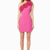 Mindie Privé One-Shoulder Mini Dress with Large Ruffle