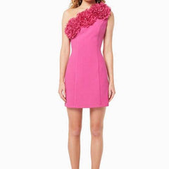 Mindie Privé One-Shoulder Mini Dress with Large Ruffle