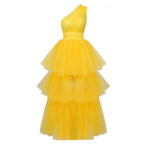Tallulah One Shoulder Tulle Maxi Dress