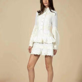 Bane Solid Mini Peplum Dress