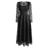 Julie Feather Embroidered Lace Maxi Dress